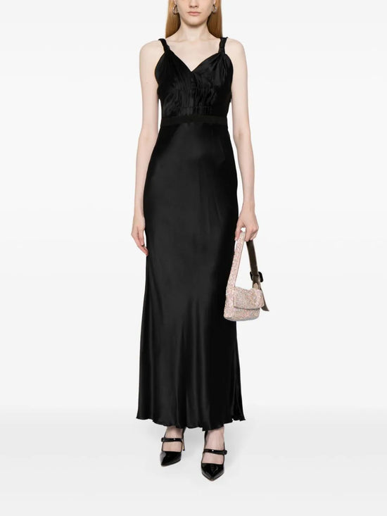 Pleated Silk Gown