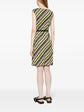 Green Striped Silk Jersey Dress