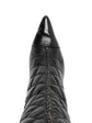 Diamond-quilted Chain Boots