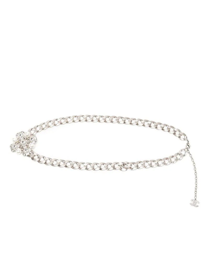 Crystal-embellished Chain Belt