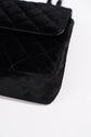 Medium Double Flap Black Velvet