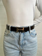 Reversible Dark Brown/Orange Leather Belt