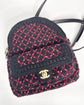 Diamond Quilted Tweed Backpack