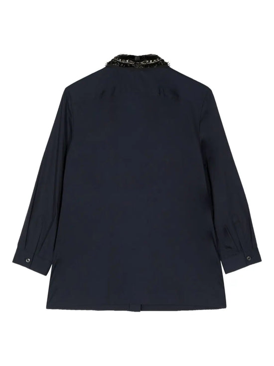 Rhinestone Embellished Button-up Shirt