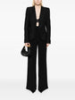 Single-Breasted Satin-Trim Blazer