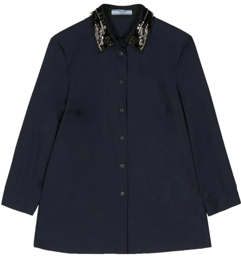 Rhinestone Embellished Button-up Shirt