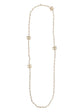 CC pearl-embellished chain necklace