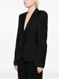 Single-Breasted Satin-Trim Blazer