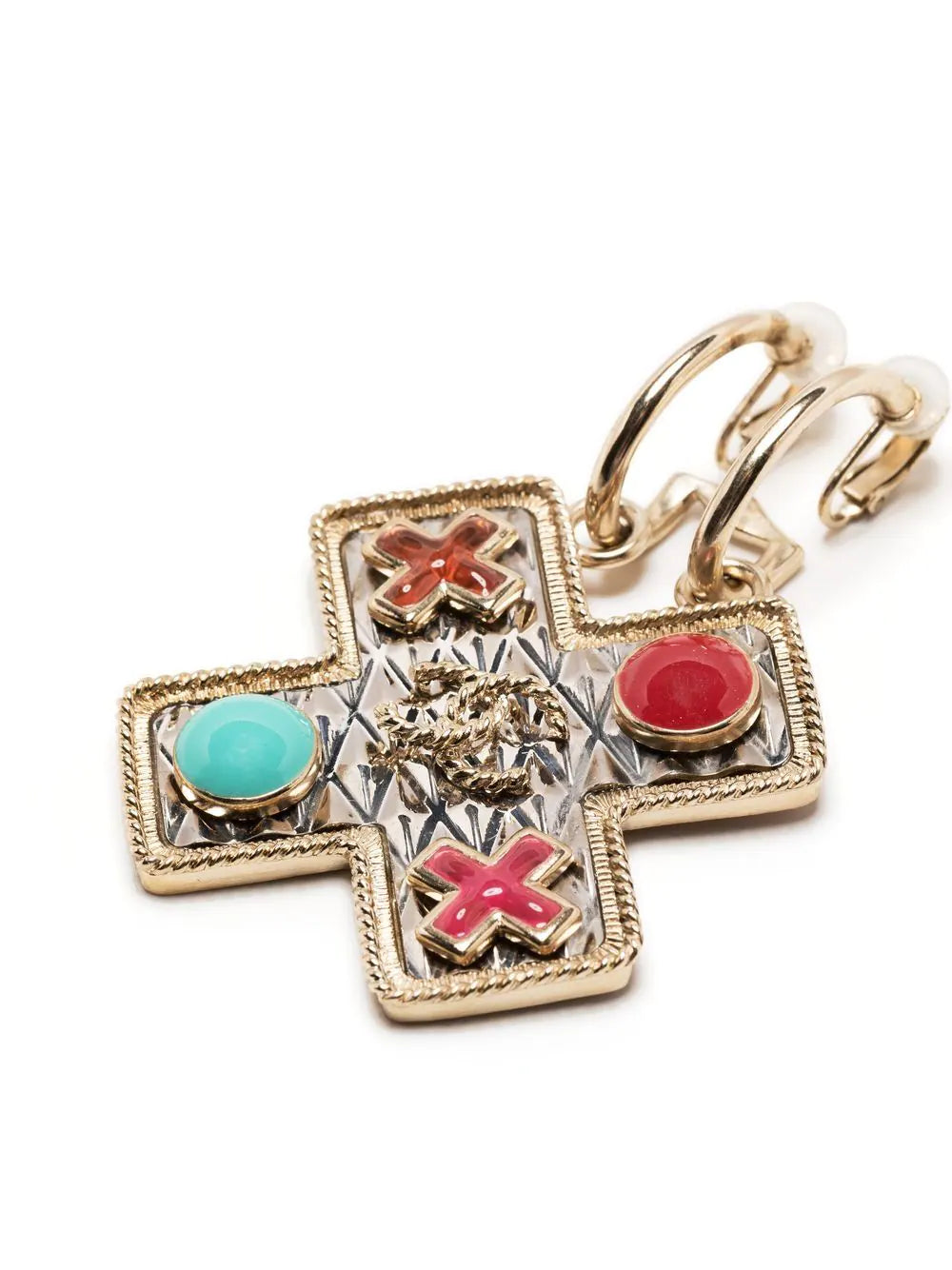 Cross Mono-clip Logo Clip-on Earrings -  Replica Handbags

