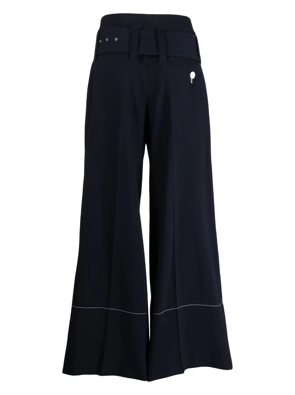 Belted Wide-Leg Wool Trousers -  Replica Handbags
