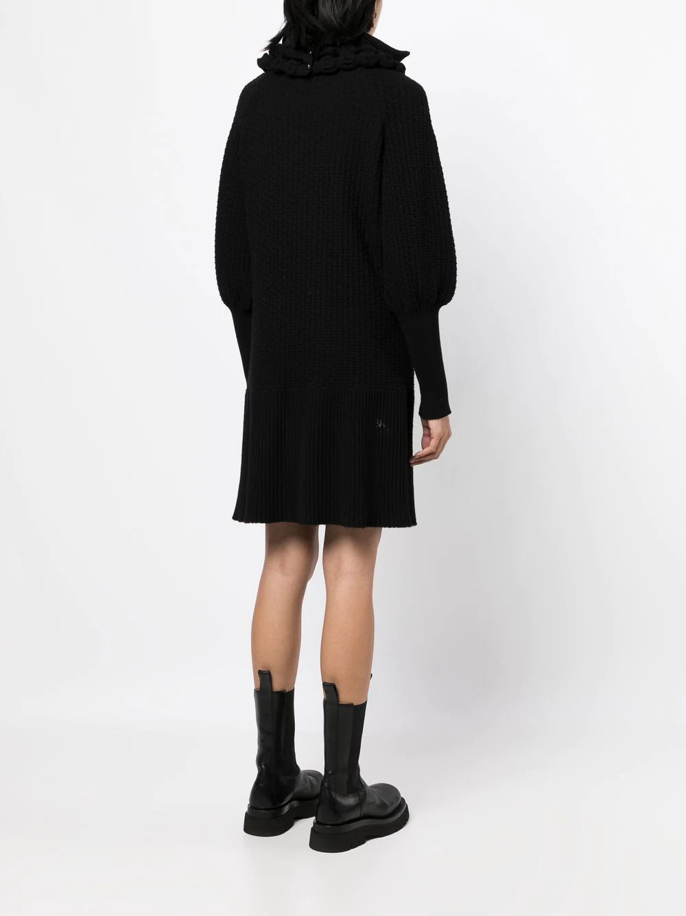 Knit Collared Dress -  Replica Handbags
