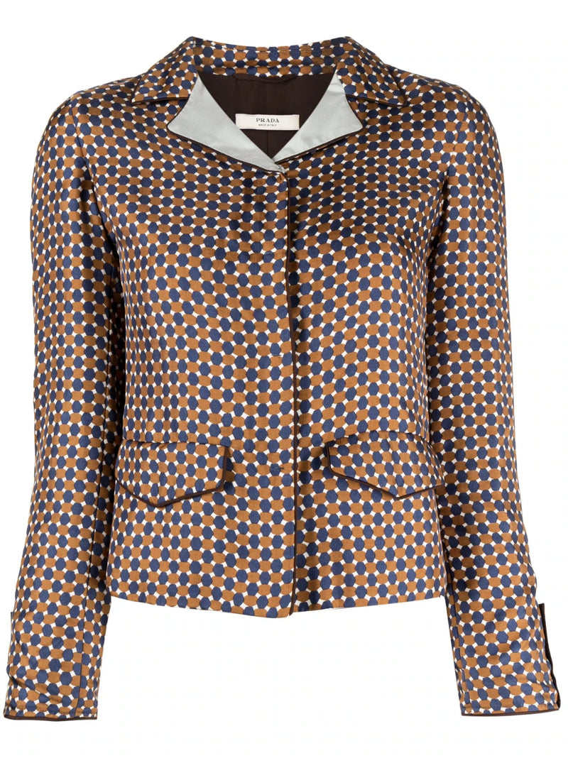 Prada Geometric Silk Shirt