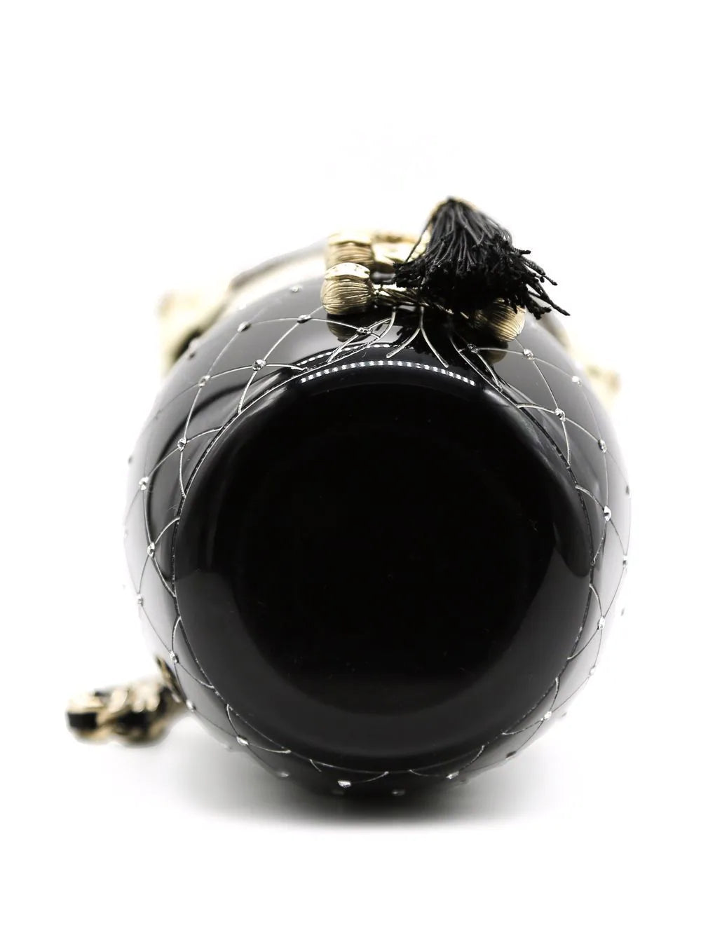 Black Plexiglass 
Enamel Paris-Shanghai China Doll Minaudiere - rewindvintageofficial