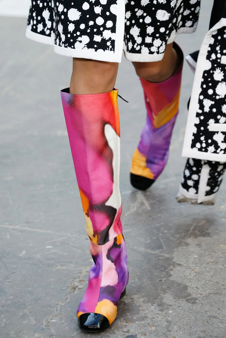2015 Multicolour Fabric Boots -  Replica Handbags
