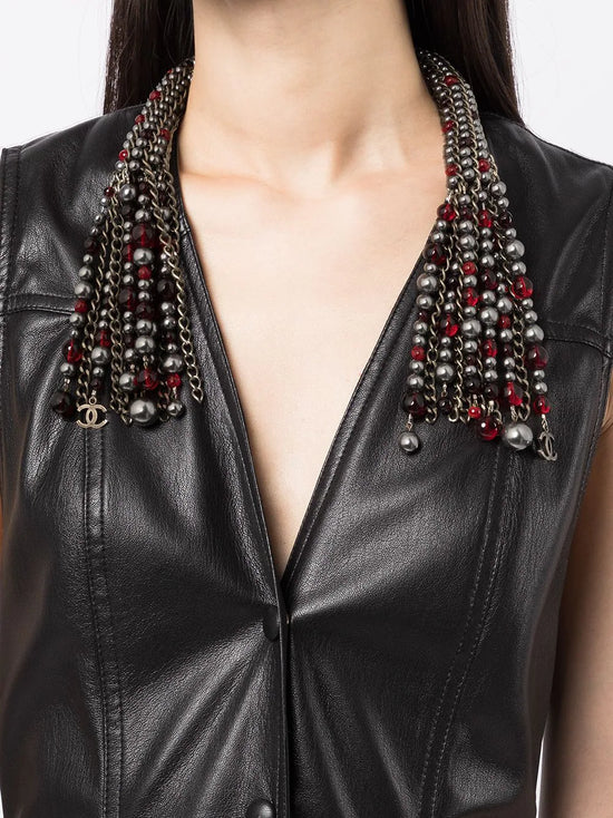 Chain-Link Beaded Necklace -  Replica Handbags
