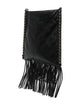 Black Leather and Chain Fringe Shopping Bag -  Replica Handbags

