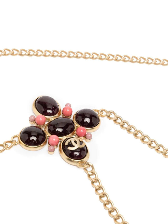 Gem Charm Logo Chain Belt -  Replica Handbags
