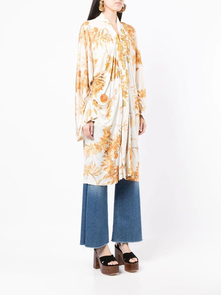 Paris Athens silk Baroque Pattern Kimono -  Replica Handbags
