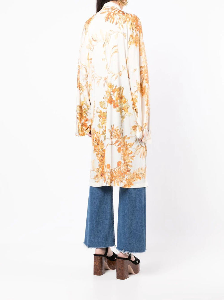 Paris Athens silk Baroque Pattern Kimono -  Replica Handbags
