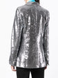 Silver Sequin-Embellished Blazer -  Replica Handbags
