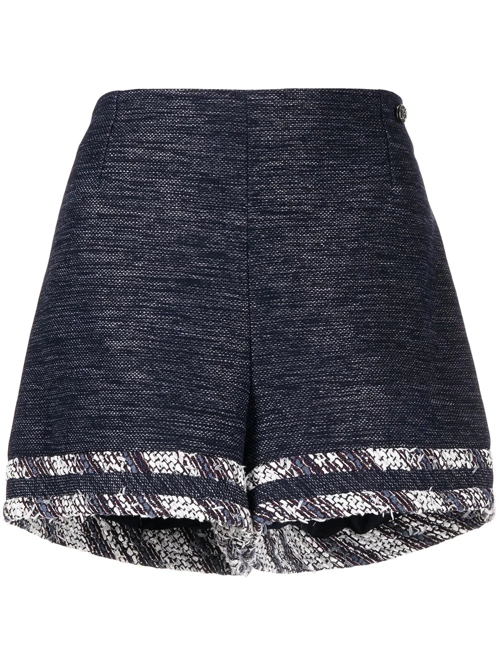 Striped Blue Tweed Shorts -  Replica Handbags
