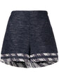 Striped Blue Tweed Shorts -  Replica Handbags
