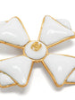 White Maltese Cross Brooch -  Replica Handbags
