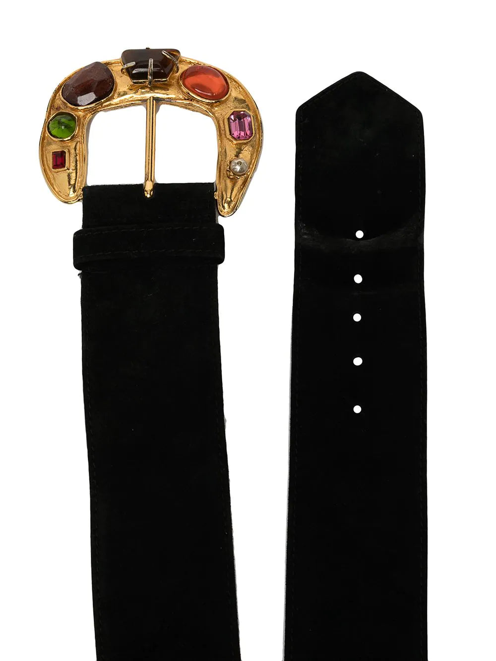 Gemstone Embellished Buckle Belt -  Replica Handbags
