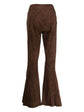 High-Waisted Flared Suede Trousers -  Replica Handbags
