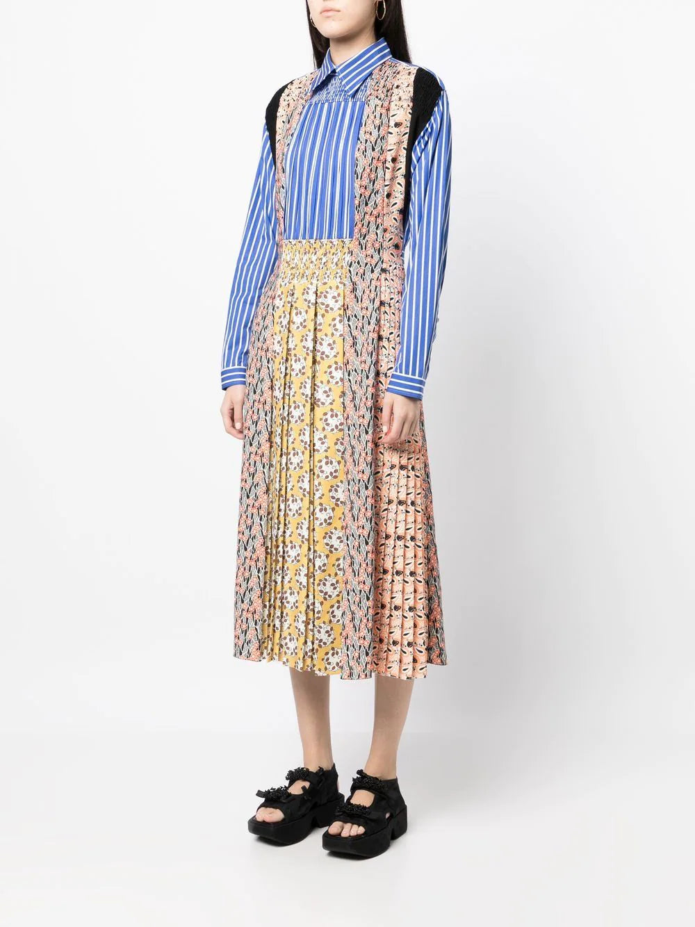 Patchwork Shirt-Dress -  Replica Handbags
