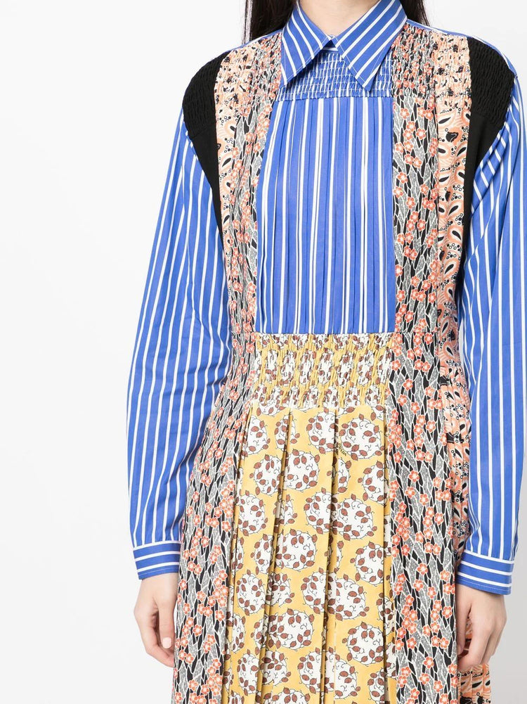 Patchwork Shirt-Dress -  Replica Handbags
