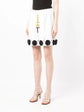 White Embellished Skirt -  Replica Handbags
