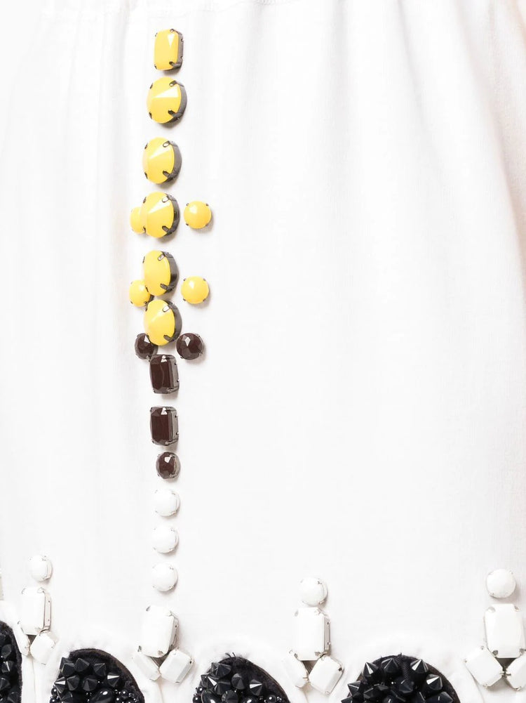 White Embellished Skirt -  Replica Handbags
