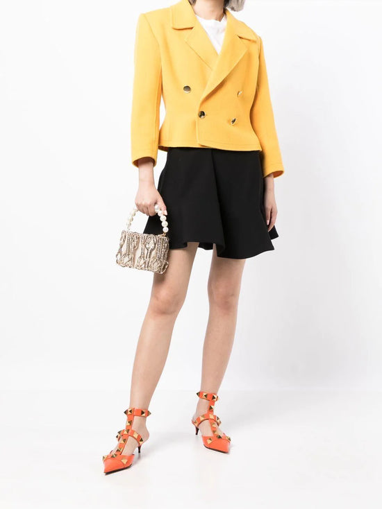 Yellow Wool Blazer -  Replica Handbags
