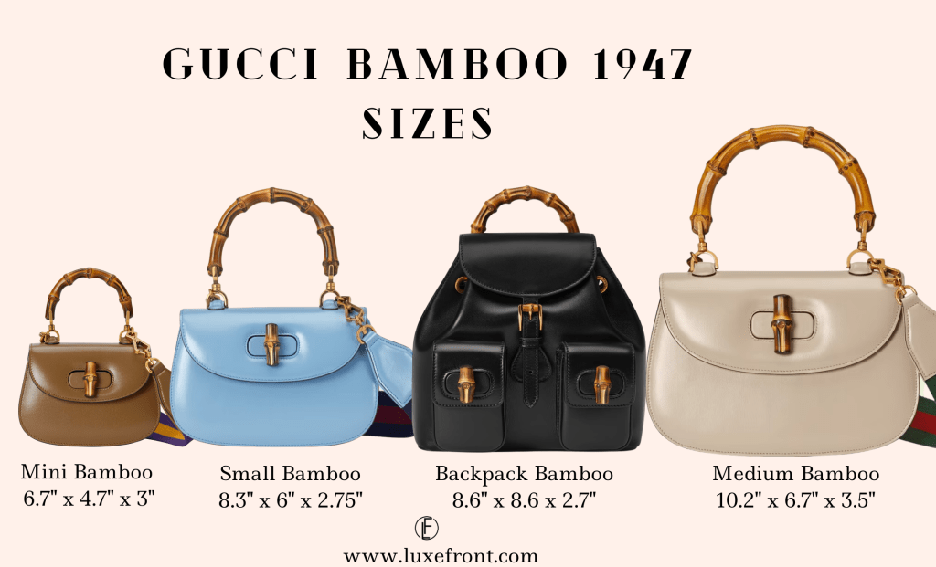 gucci bamboo sizes